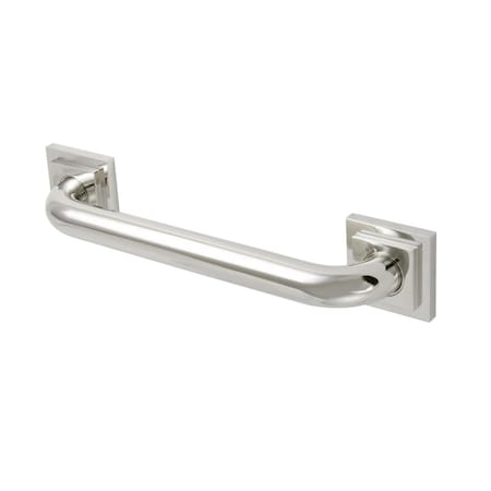 Kingston 12 in. Claremont Decorative Grab Bar, Polished Nickel DR614126